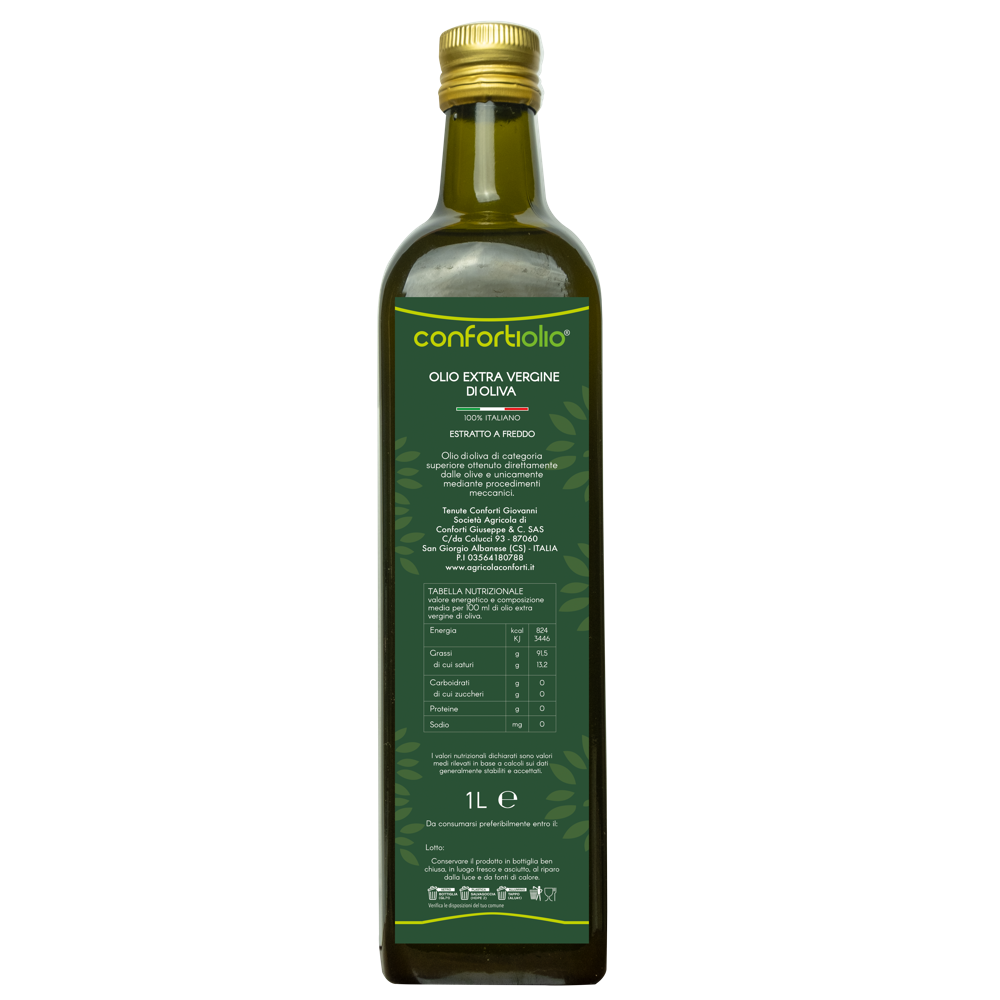 6er-Set Flaschen à 1 Liter – Natives Olivenöl Extra – 100 % Italienisch – Kaltgepresst – Ernte 2025/2026 – Bild 3