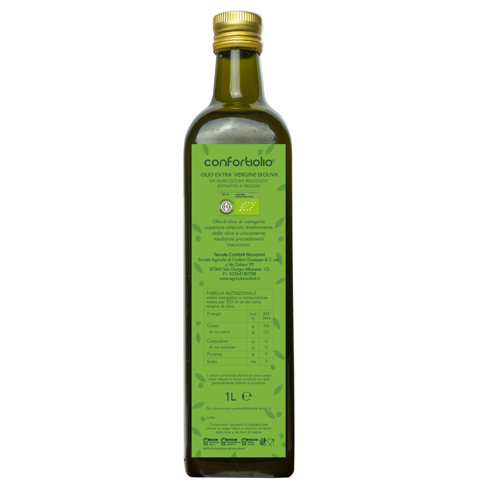 6er-Set Flaschen à 1 Liter – Natives Bio-Olivenöl Extra g.g.A. „Olio di Calabria“ – Kaltgepresst – Ernte 2025/2026 – Bild 3