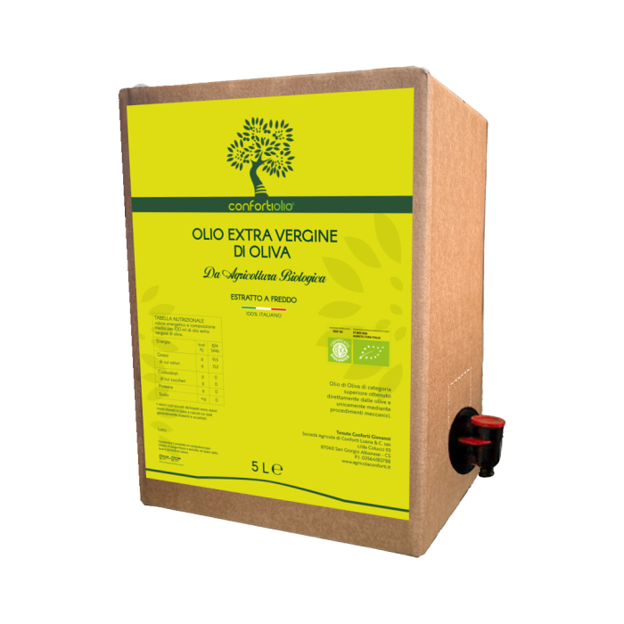 Olio Extra Vergine di Oliva Biologico 5L in Bag in Box