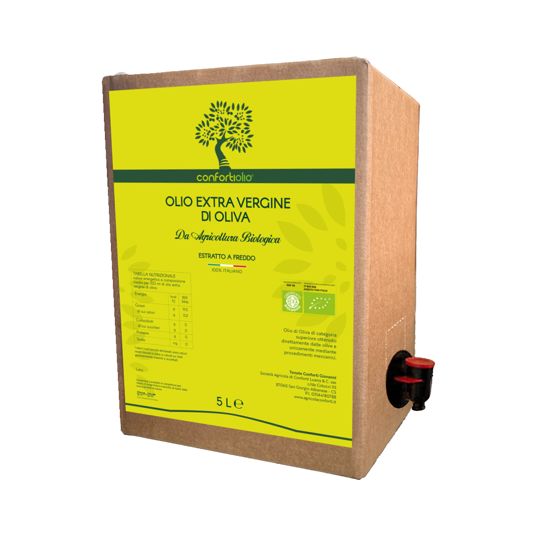 Olio Extra Vergine di Oliva Biologico 5L in Bag in Box