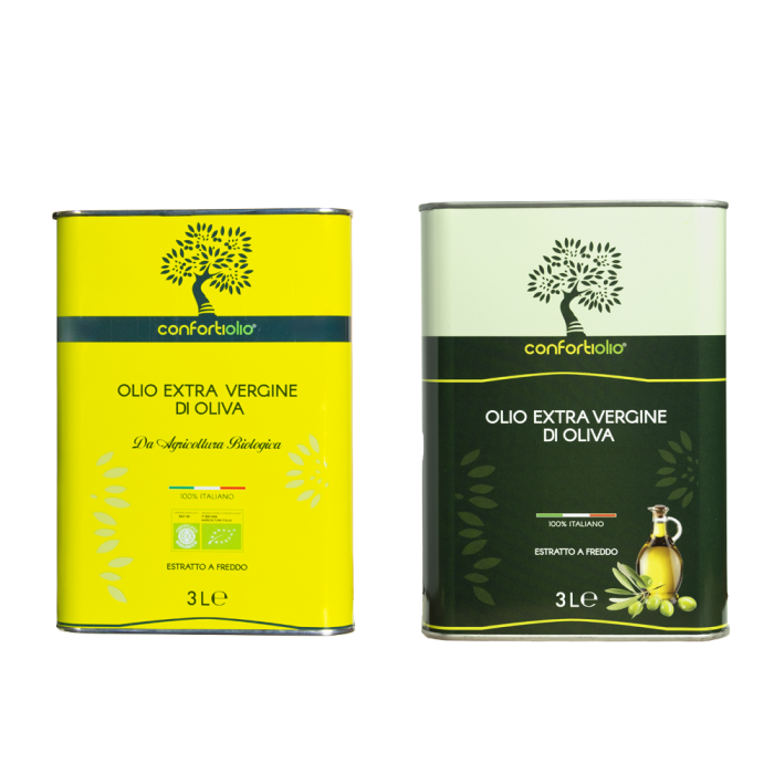 Olio EVO 3L + Olio EVO BIO 3L - 100% Italiano
