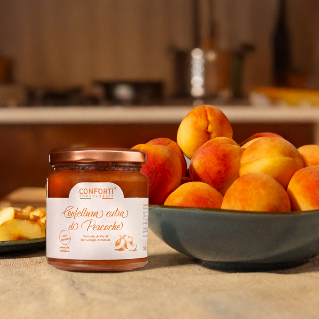 Bio Pfirsichkonfitüre Extra aus Kalabrien – 340 g – Bild 2